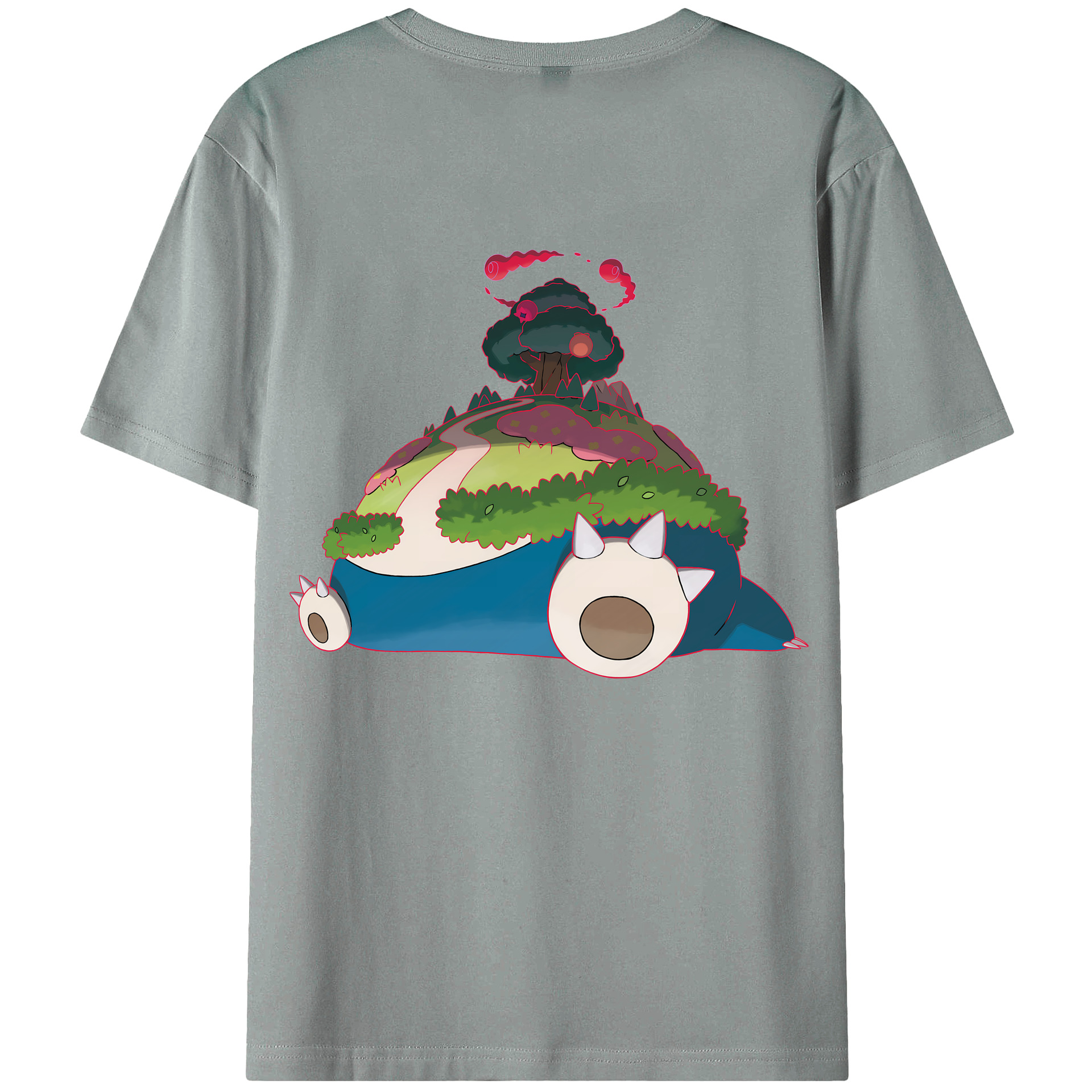 （画像用） ポケットモンスター Pokémon 綿100％ メンズ半袖Tシャツ（バックプリント） 通気性